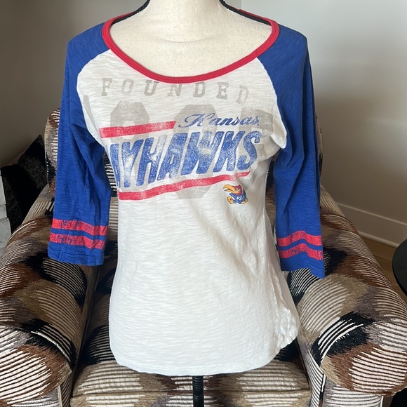 KU Jayhawks 3/4 Tee - Picture 1 of 7